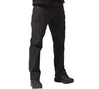 FREE SOLDIER Walking Trousers for Men Winter Waterproof Trousers Outdoor Hiking Trousers Softshell Thermal Fleece Lined Overtrousers (Black,42 Tall)