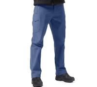 FREE SOLDIER Walking Trousers for Men Winter Waterproof Trousers Outdoor Hiking Trousers Softshell Thermal Fleece Lined Overtrousers (Blue,40 Tall)