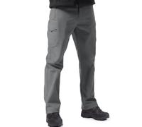 FREE SOLDIER Walking Trousers for Men Winter Waterproof Trousers Outdoor Hiking Trousers Softshell Thermal Fleece Lined Overtrousers (Grey,36 Tall)