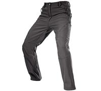 FREE SOLDIER Waterproof Walking Trousers for Men Thermal Fleece Lined Softshell Overtrousers Hiking Trousers Winter Outdoor Tactical Hunting Pants(Grey, 38)