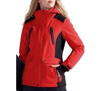 FREE SOLDIER Women's Waterproof Ski Jacket Fleece Lined Warm Winter Snow Coat with Hood Fully Taped Seams