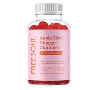 Apple Cider Vinegar Gummies with The Mother 1000mg | Enhanced with Vitamin B12 & Folic Acid | 60 Vegan ACV Capsules with Pomegranate & Beetroot Powder | Natural Ingredients by Free Soul