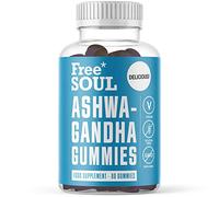 Free Soul Ashwagandha High Strength Gummies | Delicious Ashwagandha Supplement with Pure Root Powder Extract | Vegan, Gluten-Free, Non-GMO | 60 Gummies