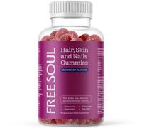 Free Soul Biotin Gummies with Zinc, Selenium & Vitamins, 60 Gummies | Hair, Skin & Nails Support | With B6, B12, E, A, C & D | Delicious Chewable Vitamins | 60 Gummies