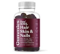 Free Soul Biotin Hair Supplement | Delicious Hair, Skin & Nails Gummies | Chewable Hair, Skin, and Nails Vitamins | Biotin with Vitamins B6, B12, Zinc, Selenium, E, A, C & D | 60 Gummies