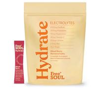Free Soul Hydrate | Electrolyte Hydration Sachets with Sodium, Magnesium, Vitamin C, & More | Zero Sugar, Advanced Electrolyte Powder for Daily Use | Mixed Berry Flavour | 30 Sachets
