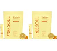 Free Soul Hydrate | Electrolyte Hydration Sachets | Zero Sugar | 30 Sachets | Advanced Electrolyte Powder with Sodium, Magnesium, Vitamin C | Citrus Salt Flavour (Pack of 2)