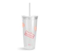 Free Soul Portable Cup with Straw | Screw On Lid | 750ml Travel Cup | BPA Free Spill Resistant Leak-Proof Reusable Cup (Peach Sip Cup)