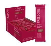 Free Soul Vegan Chocolate Protein Bars, 12 x 50g | 15g Protein per Bar | Dairy free | low sugar | low carb | sucralose free & gluten free