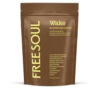Free Soul Wake Mushroom Coffee with Lion's Mane & KSM-66 Ashwagandha | Functional Coffee Blend with Superfoods & Ayurvedic Herbs | Vegan | 30 Servings
