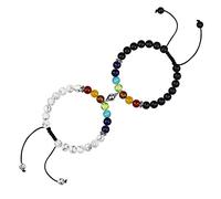 free-space Couples Magnetic Mutual Attraction Bracelet Bead Bracelet Best Matching Bracelets Lover Relationship Jewellery Gift for Women Men (7 Chakra)