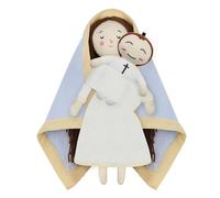 free-space Jesus Plush Doll Christ Religious Figure Toys for Boy Girl Christening Gift (Virgin Mary with Baby Jesus)