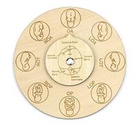 free-space Midwife fetal position tool, carved wooden fetal position wheel for student midwife doctor doula (Brown)