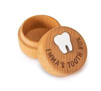 free-space Tooth Fairy Box 3D Carved Wooden Box Souvenir Dropped Tooth Keepsake Storage Box Gift for Boy or Girl (custom tooth box 1)