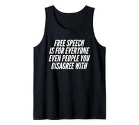 Free Speech Anti-Woke Not Woke Censorship Libertarian Humor Tank Top