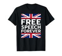 Free Speech Forever Union Jack, United Kingdom, British Flag T-Shirt