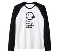 Free Speech Is Not a Crime Freedom of Speech Raglan Baseball Tee