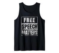 Free Speech Matters Grunge Distressed Tank Top