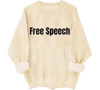 Free Speech Sweatshirt Men Women Letter Print Hoodie Free Speech Long Sleeve Shirts, Unisex Sweatshirt