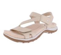 Free Spirit Aruba Women's Open Toe Sandals with Elasticated Straps and Cushioned Arch Support (Beige, UK Footwear Size System, Adult, Women, Numeric, Medium, 6)