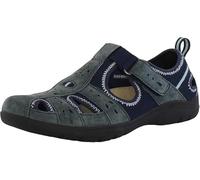 Free Spirit Cleveland Womens Grey Easy Fasten Shoe (Navy, UK Footwear Size System, Adult, Women, Numeric, Medium, 5)