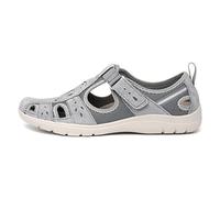 Free Spirit Cleveland Womens Grey Easy Fasten Shoe - Size 6 UK - Grey