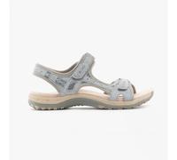 Free Spirit FRISCO Womens Leather Touch Fasten Sandals Smoke