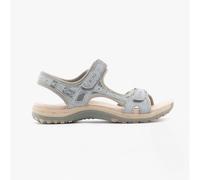 Free Spirit FRISCO Womens Leather Touch Fasten Sandals Smoke - UK 3 - Grey