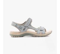 Free Spirit FRISCO Womens Leather Touch Fasten Sandals Smoke - UK 8 - Grey