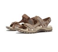 Free Spirit FRISCO Womens Leather Touch Fasten Sandals Toffee - UK 8
