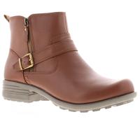 Free Spirit Greta Womens Brown Leather Ankle Boots Monks Robe, Size: 6