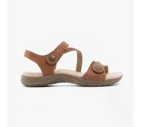 Free Spirit MALIBU Womens Leather Touch Fasten Sandals Walnut - UK 3
