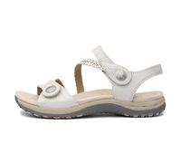 Free Spirit MALIBU Womens Leather Touch Fasten Sandals Sand White - UK 6