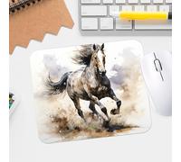 Free Spirit Stallion Premium Textured Mouse Pad - Waterproof & Washable Desk Mousepad with Non-Slip Rubber Base - Durable Stitched Edge Gaming & Office Mouse Pad