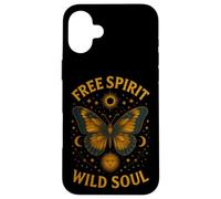 Free Spirit Wild Soul Butterfly Stars Moon Celestial Case for iPhone 16 Plus