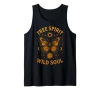 Free Spirit Wild Soul Butterfly Stars Moon Celestial Tank Top