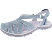 Free Spirit Womens Alexa Suede Leather Comfort Summer Casual Walking Sandals (Moroccan Blue, UK Footwear Size System, Adult, Women, Numeric, Medium, 6)