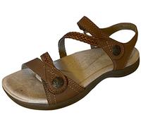Free Spirit (Earth Spirit) Malibu Tan Leather Womens Comfortable Sandals 40564-11 in a Plain Leather in Size 5