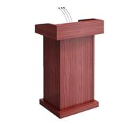 Free-Standing Acrylic & Metal Podium Stand - Portable Wooden Lectern for Classroom Church Office Hotel Restaurant - Simple Vertical Pulpit for Speeches & Presentations