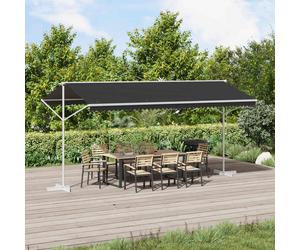 Free Standing Awning Anthracite 5x3m PU-Coated Polyester Adjustable Shade Garden
