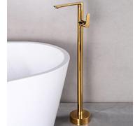 Free Standing Bath Taps Freestanding Bathroom Taps Brass Hot and Cold Single Handle Floor Mount Bath Tap Gold