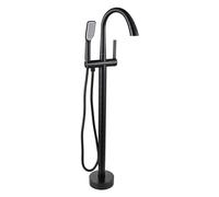 Free Standing Bath Taps with Shower Attachment Swivel Bath Shower Mixer Tap Single Handle Brass, Black Hopeful Interesting