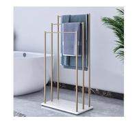 Free Standing Bath Towel Rail 3 Tier Iron Towel Rack With Marble Base Free Standing Floor Towel Holder Metal Towel Stand For Bathroom Laundry Room Towel Rack ( Color : Gold+White , Size : 55*30*105cm