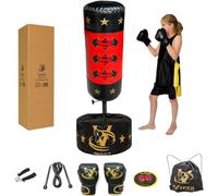 Free Standing Boxing Punching Bag Stand For Kids Target Heavy Duty Punch Bags Kick Boxing MMA Children Red Super