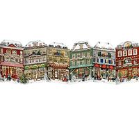 Free-Standing Christmas Shops - Christmas Lights Cityscape large Coppenrath Advent Calendar Design by Barbara Behr Folded 42 x 25 cm Unfolded 84 x 25 cm Accordion fold Iridescent glitter