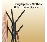 Free-Standing Coat Rack, Hazelnut Brown + Black