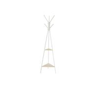 Free-Standing Coat Rack, Natural Beige and Pearl White