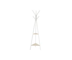 Free-Standing Coat Rack, Natural Beige and Pearl White
