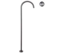 Free Standing Floor Mount Tub Faucet Concealed Gooseneck Stand Alone Wall Brass,Grey