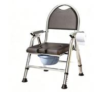 Free Standing Height Adjustable Stacking Commode Chair,Bedside Commodes for Seniors,Portable Toilet Chair with Padded Seat, Stable and Comfort,gourd shaped black